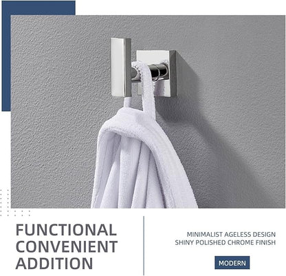 Angle Simple Towel Hook for Bathroom, SUS 304 Stainless Steel Robe Coat Hook, Hand Towel Holder Wall Mounted, Polished Chrome