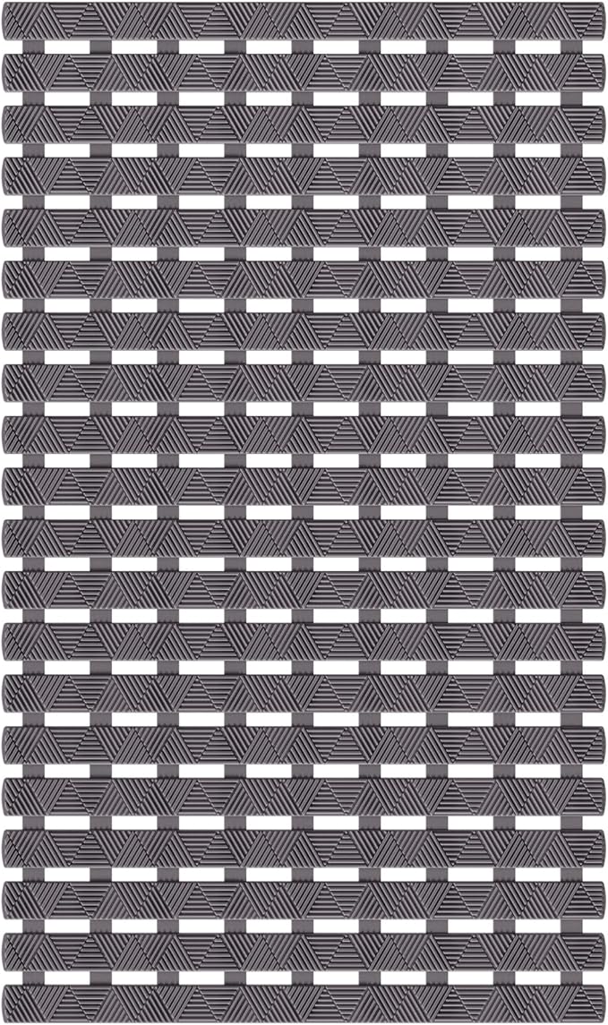 Bathtub Mat Non Slip - for Inside Bath Tub & Shower, Thick & Soft Textured Surface, Fast Drain, No Pooling Water for Better Hygiene, Bathroom Accessories, 27x16 Inch, Dark Gray, Matace