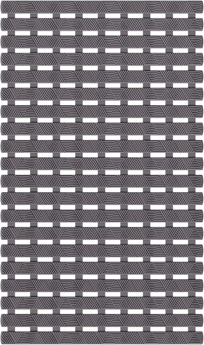 Bathtub Mat Non Slip - for Inside Bath Tub & Shower, Thick & Soft Textured Surface, Fast Drain, No Pooling Water for Better Hygiene, Bathroom Accessories, 27x16 Inch, Dark Gray, Matace