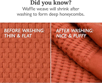 GILDEN TREE Bathroom Mat Absorbent Cotton Quick Dry for Shower, Bath & Bathtub Washable Thin, Modern Style (Clay)