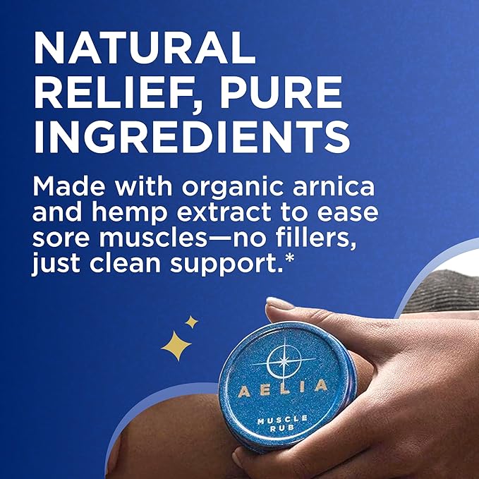 Sore Joint & Muscle Rub | Fast Acting Intensive Muscle Balm with Hemp Menthol Arnica & Camphor for Back Shoulder Neck Knees and Feet Targeted Relief | Long Lasting Non-Greasy & Lightweight (2 Pack)