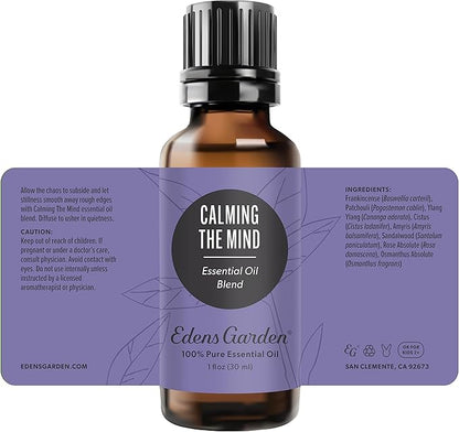 Edens Garden Calming The Mind Essential Oil Blend- 100% Pure Premium Grade, Undiluted, Natural, Therapeutic, Aromatherapy, The Best for Skin, Humidifiers, Kid Safe 30 ml (1 fl oz)