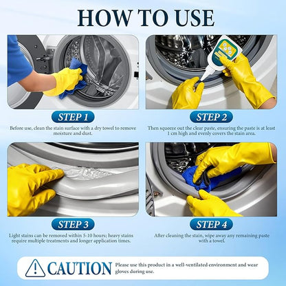 Deep Cleaning Gel – Home Stain Cleaner Gel, Washing Machine Grout Cleaner For Tile Gaps, Washing Machine Seals, Fridge Rubber, Sink And Bathroom