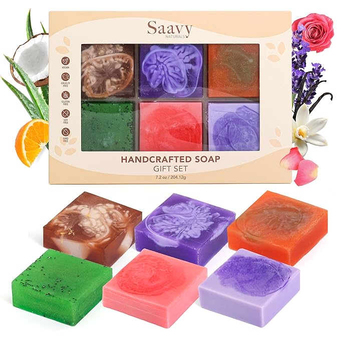 Saavy Naturals Artisan Soap Pack (6 Square Pack)