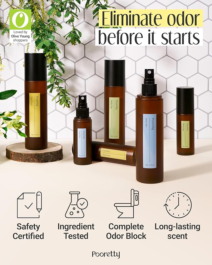 Pre-PooP Aromatic Bathroom Toilet Spray, Potty Deodorizer, Neutralize Bad Odors (5.07 fl.oz.) - Blooming Flowers Scent, Essential Oils