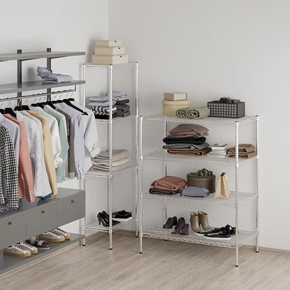 24" Deep x 42" Wide x 54" Height Wire Shelving Kit | 4-Tier | NSF Commercial Storage Rack Unit