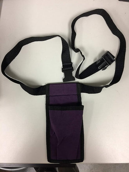 NRG Massage Holster - Single Massage Oil, Lotion and Cream Bottle Holster - Holds up to an 8 Ounce Bottle - 50 Inch Long Adjustable Belt - Durable Nylon Fabric - Washable - Color: Purple