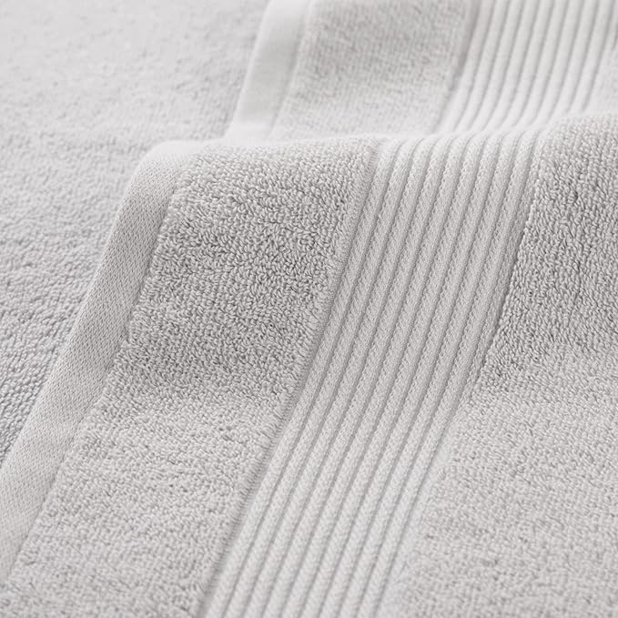 Arkwright Bath Towels Set of 6 - Super Soft 100% Cotton, 600 GSM Quick Dry & Absorbent, Luxury Bathroom Essentials with 2 Shower Towels, 2 Hand Towels and 2 Washcloths, Titanium Grey