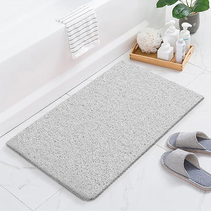 Joyhalo Bathtub Mat Non Slip, Bath Mat for Tub, Shower Mats for Inside Shower, 31.5x16 Inch, PVC Loofah Bathroom Mats for Wet Areas, Quick Drying, White