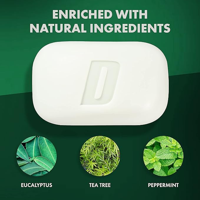 Defense Soap All Natural Peppermint Bar Soap for Men | Made by Wrestlers with Tea Tree Oil & Eucalyptus Oil to Promote Healthy Skin