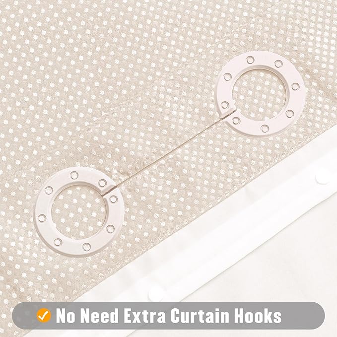MitoVilla Pink Waffle Small Stall Shower Curtain Liner Set 36 x 74, No Hooks Required Half Size Narrow Fabric Cloth Shower Curtain Set with Snap-in Liner for Modern Bathroom Decor, Blush Pink