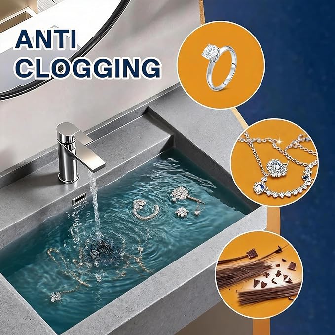 Bathroom Sink Stopper Strainer,2PCS Pop-Up Bathroom Sink Drain Strainer with Removable Stainless Steel Hair Catcher Basket,Sink Stopper Hair Catcher for US Bathroom Sinks,Bathtubs,Showers,Floor Drains