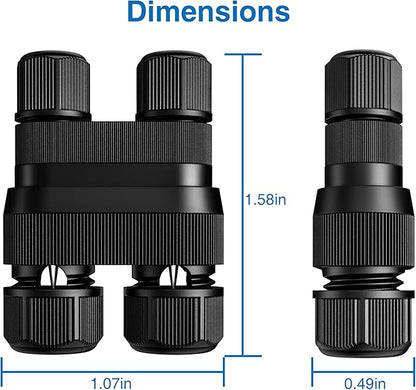 SUNVIE Fastlock2 Low Voltage Wire Connector Landscape Lighting Connectors 12-18 Gauge Waterproof Low Voltage Connectors Outdoor Landscape Wire Connector for Garden Yard Path Lights, 24 Pack