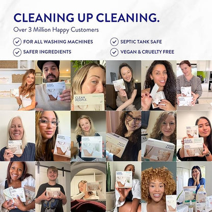 The Clean People Dishwasher Pods - Cuts Grease & Rinses Sparkling Clean - Residue-Free - Phosphate Free Dishwashing Pods - Fragrance Free, 30 Pack