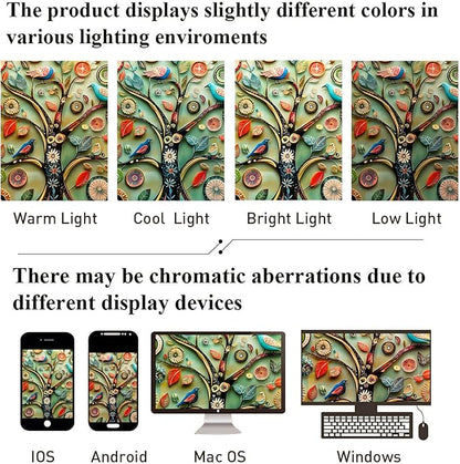 Bohemian Shower Curtain, Boho Floral Print Water Repellent Polyester Fabric for Bathroom Decor, 72×72 Inch Standard Size with 12 Hooks, Also as Room Divider