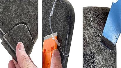 Instant Install 29-20 oz Epoxy Permanent Repair Kit - Granite, Marble, Porcelain, Quartz, & Tile - Chips/Cracks - Rebonds/Rebuilds Missing Pieces - Dry in 29 Minutes - Tintable with EZ-Tint