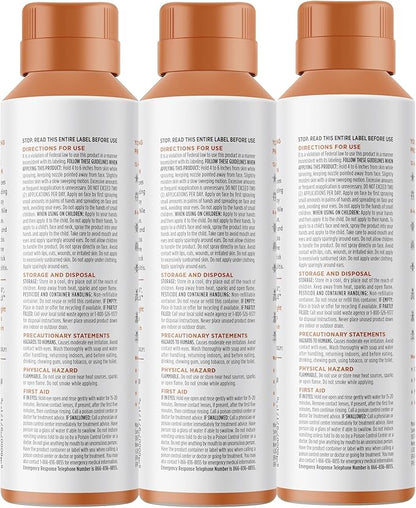 Citrus + Sandalwood Insect Repellent, 12-Hour Mosquito & Tick Protection, Picaridin-Based, Water-Based, Lightweight, Quick-Drying, Vanishing Scent, DEET Alternative, Face & Body Use,3 Pack