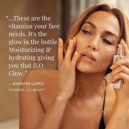 JLO BEAUTY Face Serum Set for Day & Night, Firming, Hydrating & Exfoliating Skincare with AHA, BHA & Hyaluronic Acid, Anti Aging Facial Serum, Skin Care Gift Set for Women, Travel Size, 1 Fl Oz Each