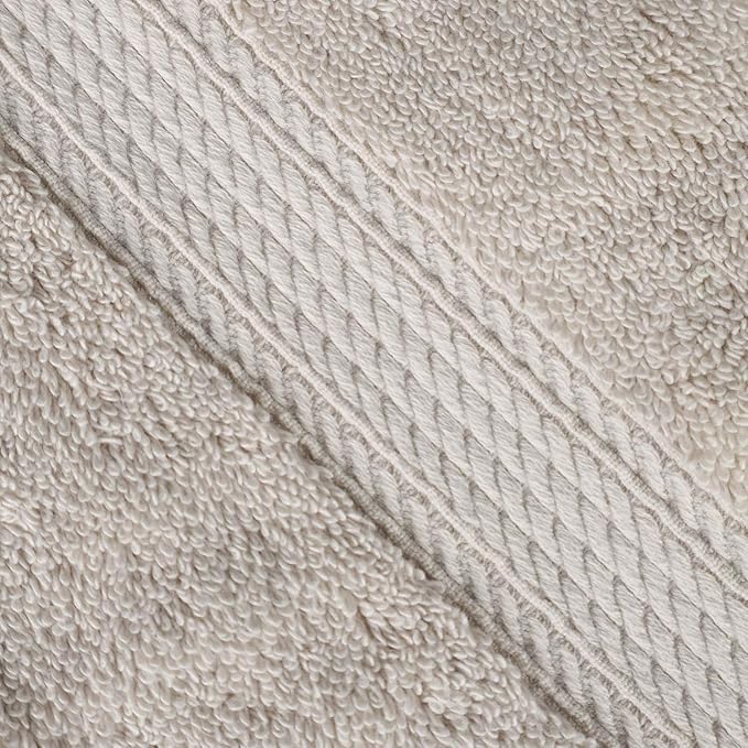 Superior Egyptian Cotton Pile Bath Sheet, Ultra Soft Luxury Towels, Thick Plush Essentials, Absorbent Heavyweight, Guest Bath, Hotel, Spa, Home Bathroom, Shower Basics, Stone (Pack of 4)