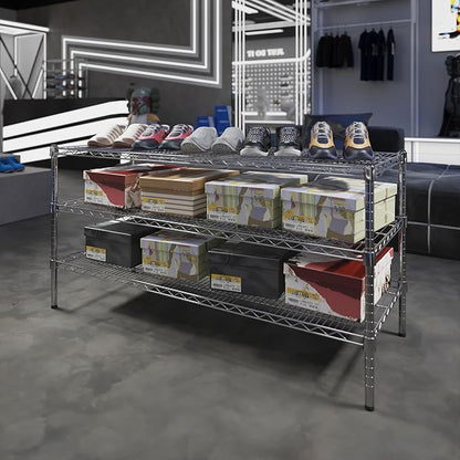 21" Deep x 54" Wide x 27" Height Wire Shelving Kit | 3-Tier | NSF Commercial Storage Rack Unit