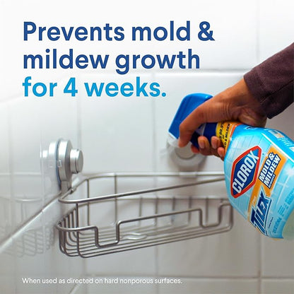 Clorox Plus Tilex Mold and Mildew Remover with Bleach, Spray Bottle, 32 Fluid Ounces, Pack of 3