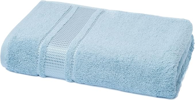 Melissa Linen, Bath Sheet, 100% Turkish Cotton Towel for Bathroom, Absorbent, Quick Dry, Durable and Soft Shower Towel, 35 in x 60 in Large, Spa and Hotel Quality, Ocean Blue