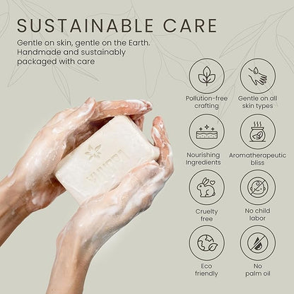 Handmade Women’s Body Soaps 5 OZ Pack of 8 – Long-Lasting Natural Bar Soap – Luxurious Aromatherapy Scents – Moisturizing Herbal Skincare – Gift Set – The Pure Balance