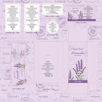 Lavender scented gifts for mom Spa Gift Baskets for Woman - spa baskets for women gift Lavender Gifts for Women, Bath Set, Christmas Gifts for Ladies, Home Spa Kit Gifts for Her, Mothers Day