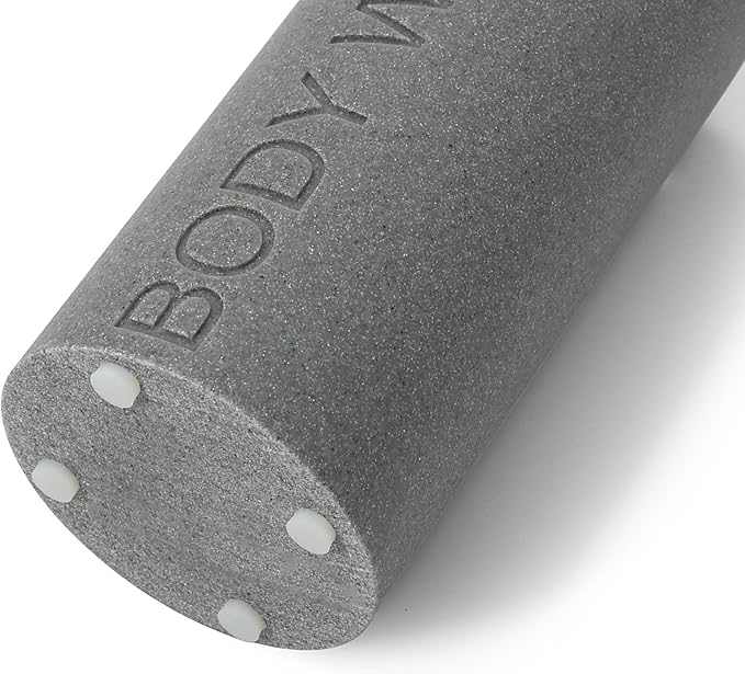 Resin Neutral Gray Sandstone Body Wash Engraved Bottle Refillable Pump Dispenser, Durable Waterproof Resin Construction for Bath, Shower - Gray Sandstone Satin Nickel Pump