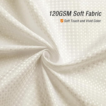 Gibelle Long Shower Curtain 72 x 78, Tall Waffle Weave Textured Fabric Shower Curtain for Bathroom, Water Repellent, Machine Washable, Ivory