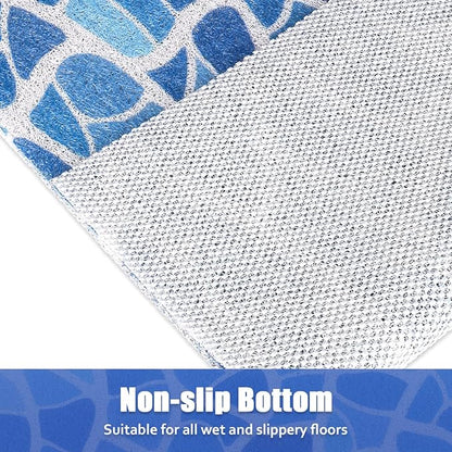 Shower Mat Bathtub Mat Non-Slip: 24x32 Inch, Soft Comfort Bath Mat with Drainage Holes, PVC Loofah Massage Bathmat for Shower, Tub, Bathroom, Wet Areas, Quick Drying