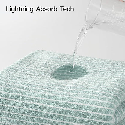 REDKISS Ultra Soft Bath Towels Set of 6 Large 35"x70" | 100% Microfiber, Highly Absorbent & Quick Dry | sage Green Towels for Bathroom, Spa, Gym | 2 Bath, 2 Hand, 2 Washcloths