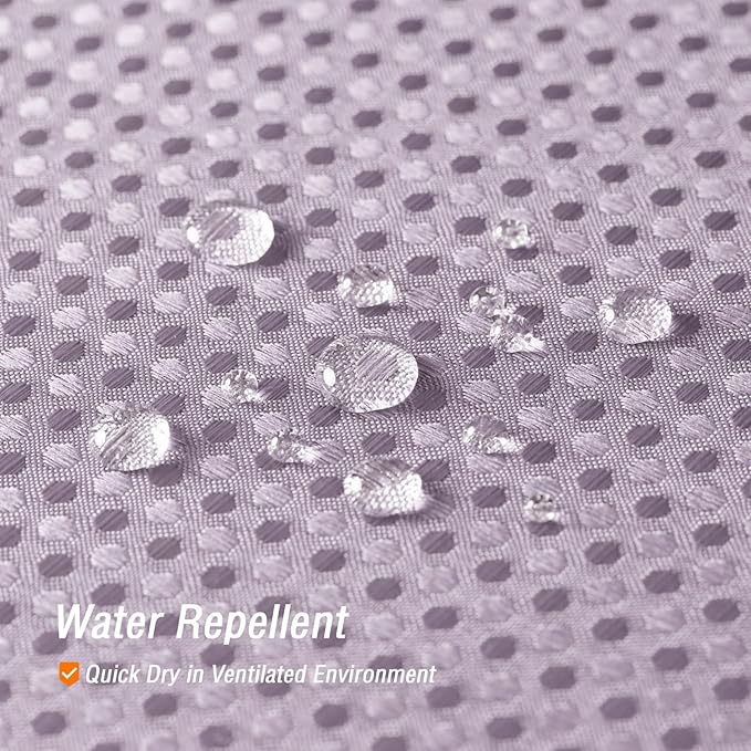 Gibelle Extra Long Shower Curtain 72 x 84, Tall Waffle Weave Textured Fabric Shower Curtain for Bathroom, Water Repellent, Machine Washable, Lavender
