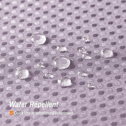 Gibelle Extra Long Shower Curtain 72 x 84, Tall Waffle Weave Textured Fabric Shower Curtain for Bathroom, Water Repellent, Machine Washable, Lavender