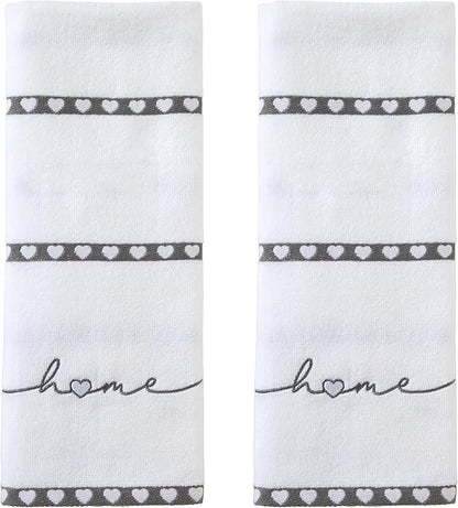 SKL Home Heart in Home Hand Towel Set, 2 Count