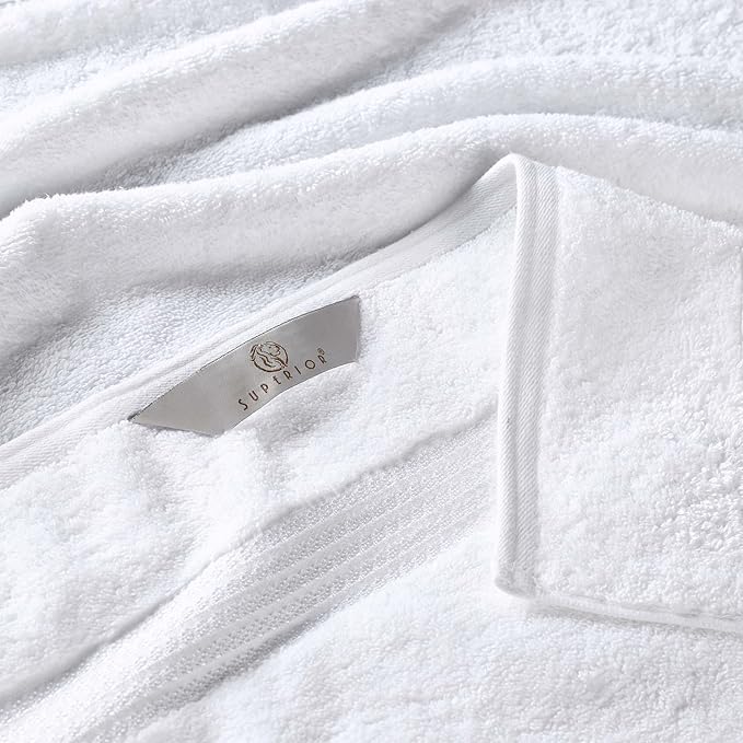 Superior Egyptian Cotton 2-Piece Bath Sheet Towel Set, Oversized Body Towels for Adults and Kids, Large Towel for Bath, Shower, Guest Bathroom, Spa, Gym, Resort, Essentials, Airbnb, White