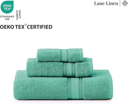 LANE LINEN Towels for Bathroom – 12 Pack, 100% Cotton, Zero Twist, 4 Bath, 4 Hand Towel & 4 Wash Cloths, Highly Absorbent, Luxury Hotel & Spa Quality, Machine Washable – Teal