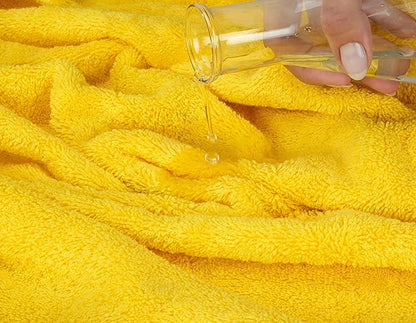 American Soft Linen Oversized Bath Sheet 40x80 Extra Large for Bathroom, 600 GSM 100% Cotton Turkish Jumbo Bathsheet Towels for Adults, Yellow Bath Sheet