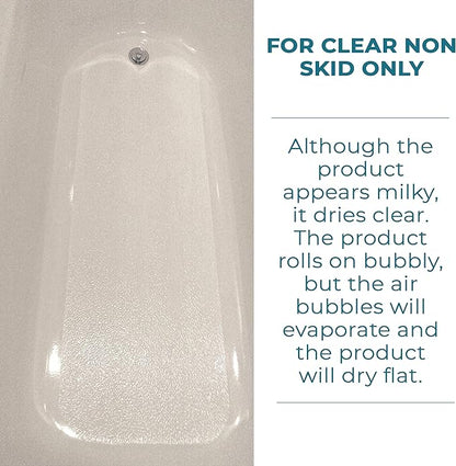 Tub Guard Anti Slip - Clear Bathtub & Shower Grip Textured Non Slip Coating for Slippery Tubs or Shower Floors - 1 Gallon (90 Tubs or Shower Pans)