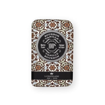 La Chatelaine Shea Butter Soap Bar | Natural and Organic |Triple Milled | Made in France | Unisex, Men, Women | Large (Bourbon Vanilla)