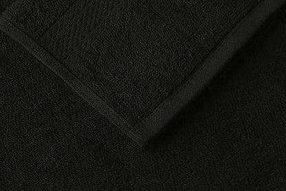 BIOLINEN Cotton Salon Towels Set 15"x25" Pack of 24 Ultra Soft 100% Cotton Gym Towel Hand Towel White Black Daily Usage Maximum Softness Absorbency for Home Gym Spa, Easy Care (Black)