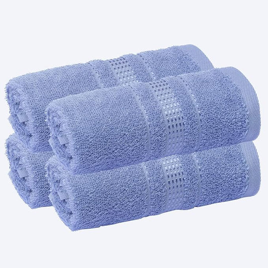 Melissa Linen, Fingertip Towels 4 Pack, 100% Turkish Cotton, Small Hand Towels for Body and Face, 12 x 18 in, Soft and Absorbent, Quick Dry, (Cobalt Blue Fingertip Towels)