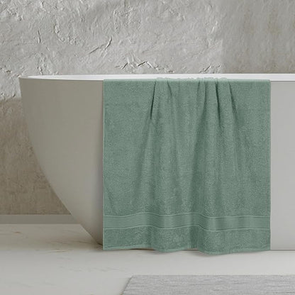 Belizzi Home Cotton 2 Pack Oversized Bath Sheet 35x70, Large Bath Sheet, Ultra Soft, Absorbent, Compact, Eco-Friendly, Recyclable, Quick Drying and Lightweight Towel - Jade