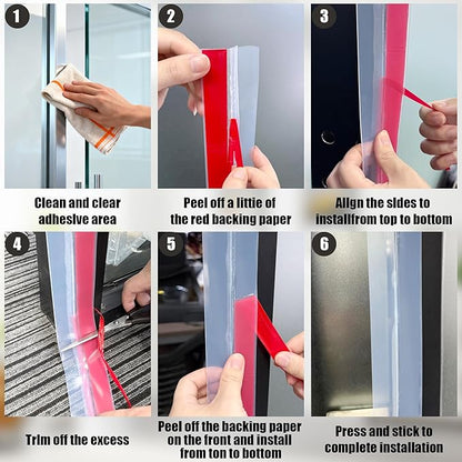 20Ft T-Shaped Door Draft Stopper, Silicone Weather Stripping Seal Tape for Doors and Windows - Clear, 1.38" Wide (35mm)