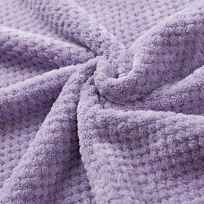 Extra Large Bath Towels Set for Bathroom 30x60 Inches Super Soft Light Weight Quick Dry Microfiber Shower Towels (Lavender,6 Piece)