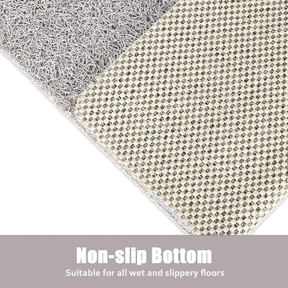 Shower Mat Non Slip - 32x32 Inch Soft Comfort Bath Mat with Drainage Holes, PVC Loofah Massage Bathmat for Shower, Tub, Bathroom, Wet Areas, Quick Drying