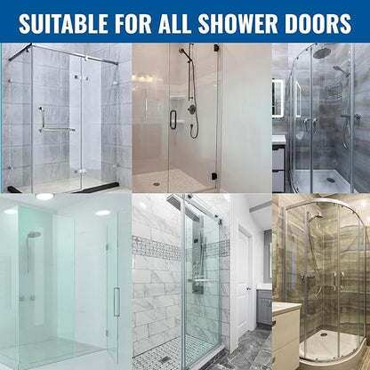 KC Hardware 36 Inch Frameless Clear Shower Door Bottom Seal with Wipe, Shower Door Sweep for 3/8 Glass- Stops Water Leakage and Shower Leaks