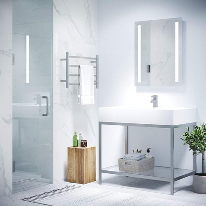 ANZZI 70" x 24" Frameless Shower Door in Brushed Nickel,Water Repellent Glass Shower Door with Seal Strip Parts and Handle, 5/16 Glass Hinged Shower Door with Handle (SD-AZ09-01BN)