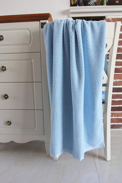 Everplush Diamond Jacquard Quick Dry Bath Towel,1Pack,Aquamarine