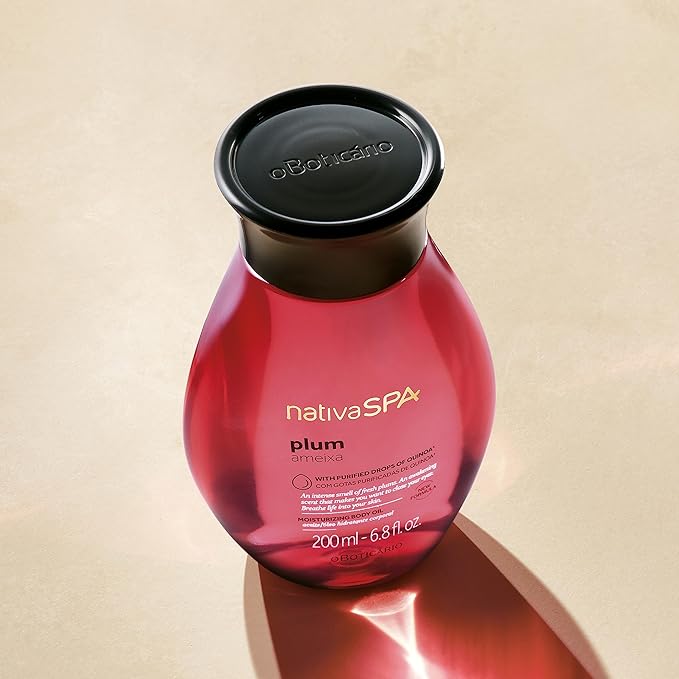 Nativa SPA by O Boticario Plum Body Oil, Enriched with Purified Quinoa Drops to Boost Hydration, 6.8 Ounce